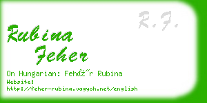rubina feher business card